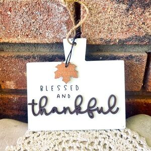 *Blessed and Thankful Cutting Board Sign Ornament